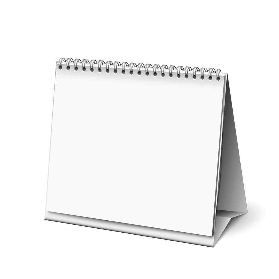 calendario en blanco sistema de citas papelería vector