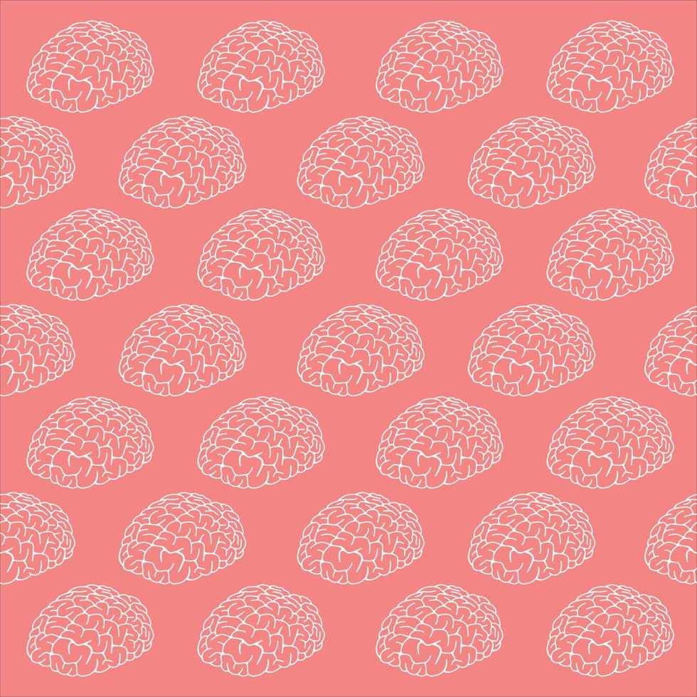 seamless brain pattern vector design