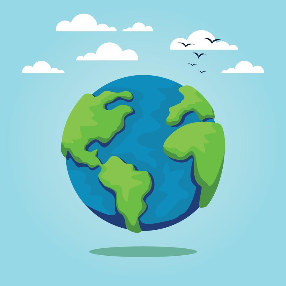 mother earth globe day world environment day vector illustrarton