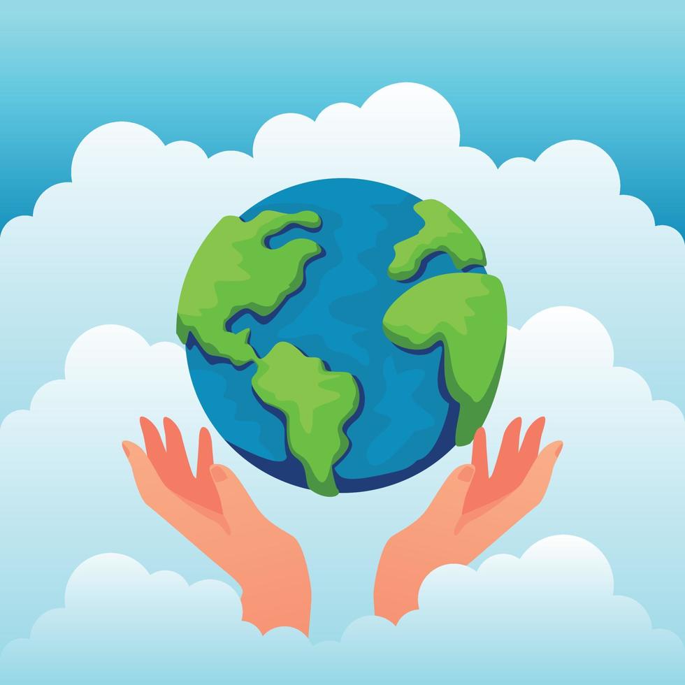 mother earth globe day world environment day vector illustrarton ...