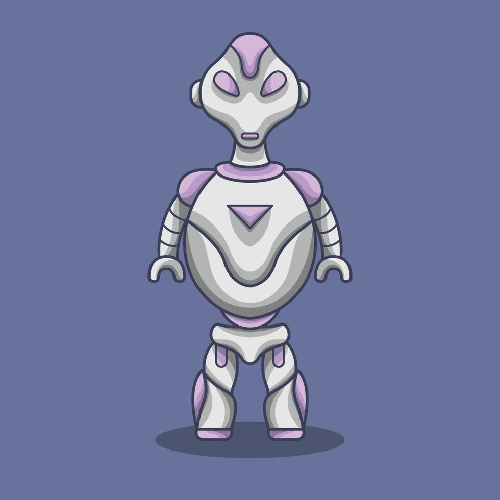 extraterrestre humanoide mecha robot mascota vector