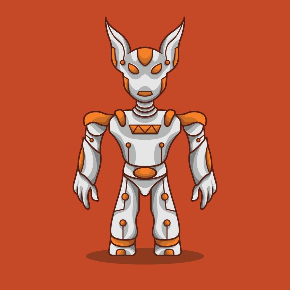 Neko Humanoid Mecha Robot Mascot vector