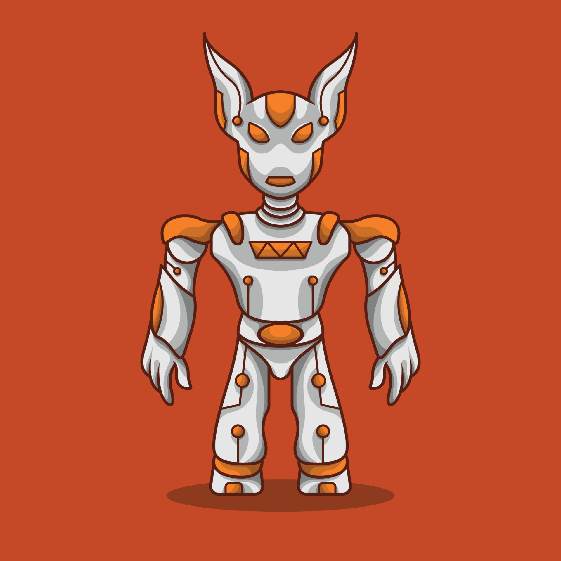 neko humanoide mecha robot mascota 7943534 Vector en Vecteezy