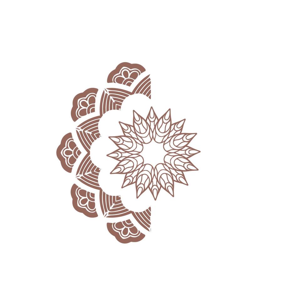 logotipo de vector de icono de arte de mandala simple