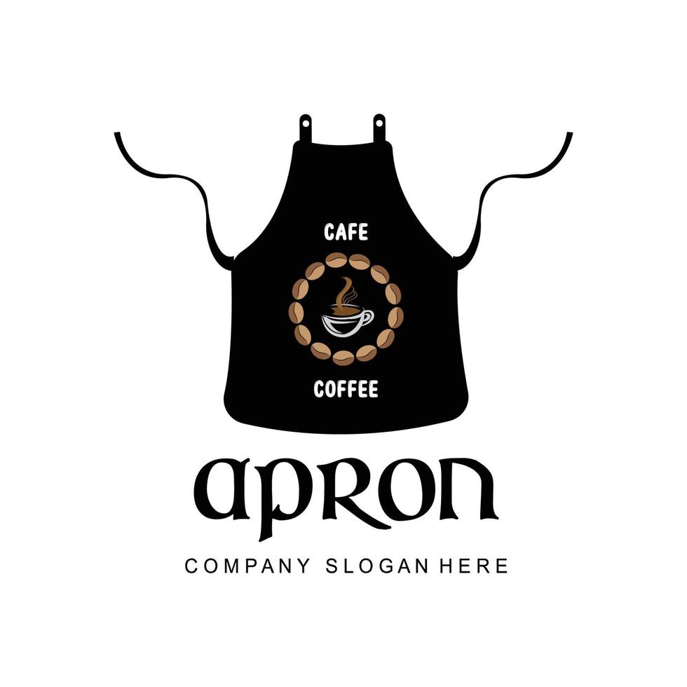 Chef Protective Clothing Apron Logo Vector, Sticker Illustration Design