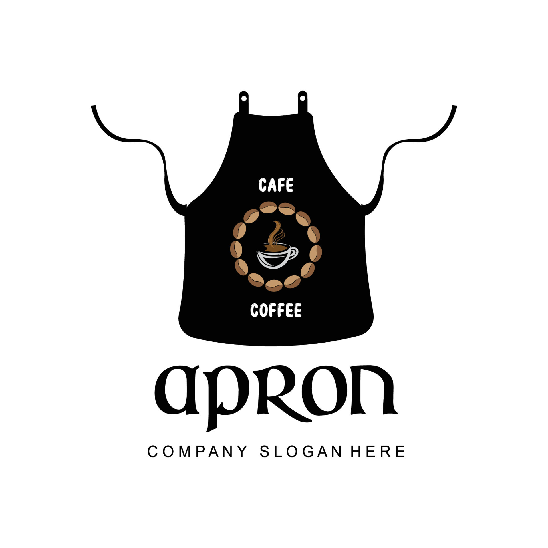 Chef Protective Clothing Apron Logo Vector, Sticker Illustration Design