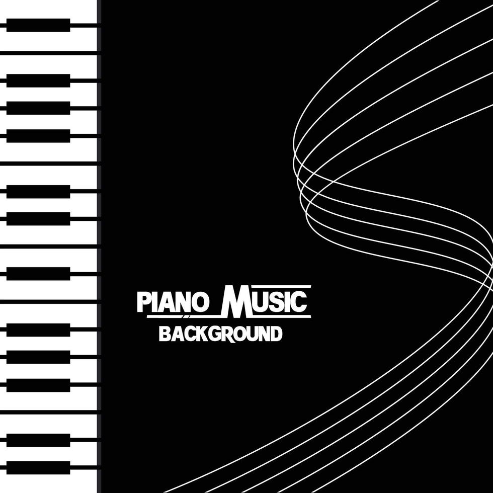 vector de logotipo de instrumento musical de piano, diseño de fondo, serigrafía, pegatinas y empresa