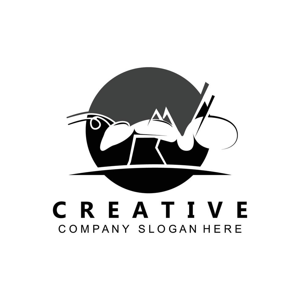 Ant Logo Design, Team and Compact Working Animals vector illustration