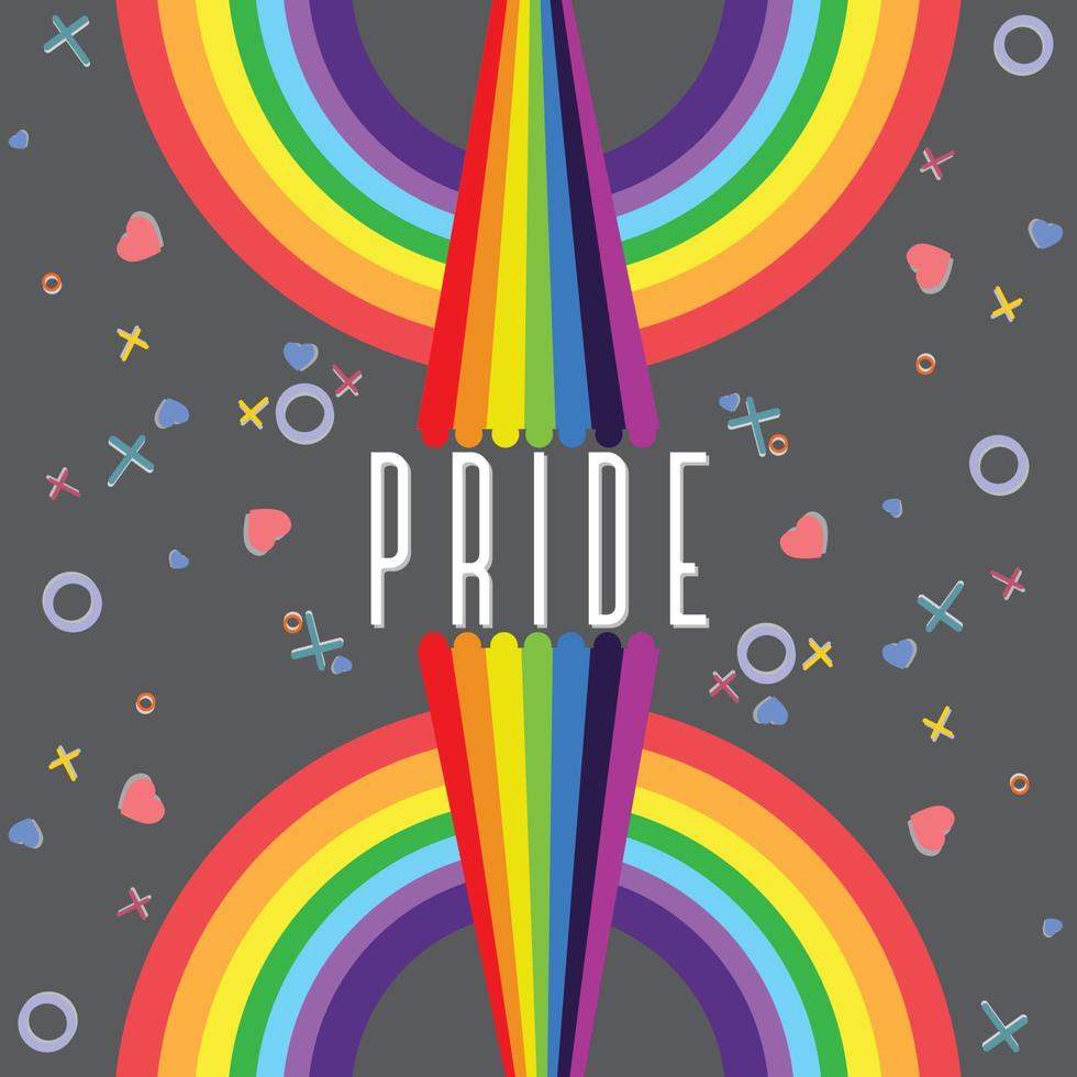Gay pride background. LGBT day. Vector illustration with colorful realistic style. Stickers, flyers, logo designs.