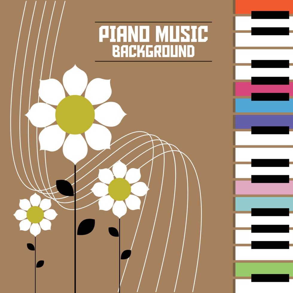 vector de logotipo de instrumento musical de piano, diseño de fondo, serigrafía, pegatinas y empresa