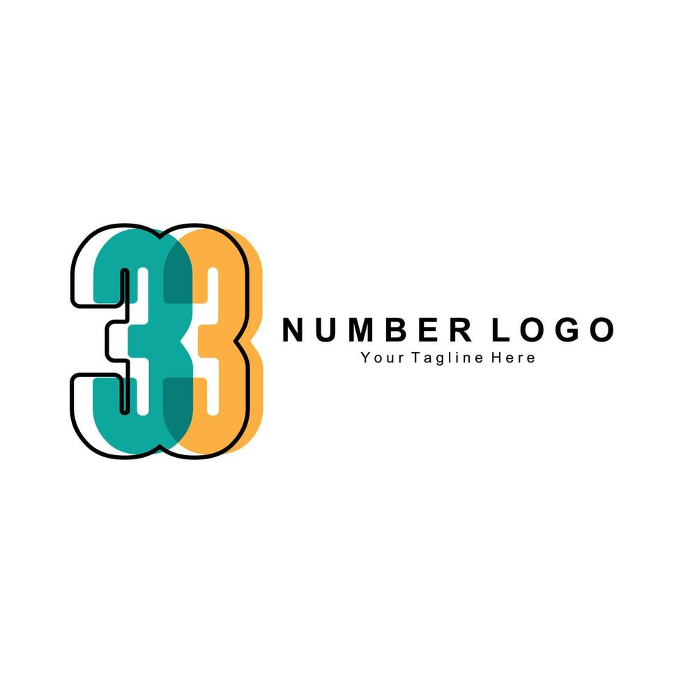 number 3 three logo design, premium icon vector, illustration for company, banner, sticker, product brand vector