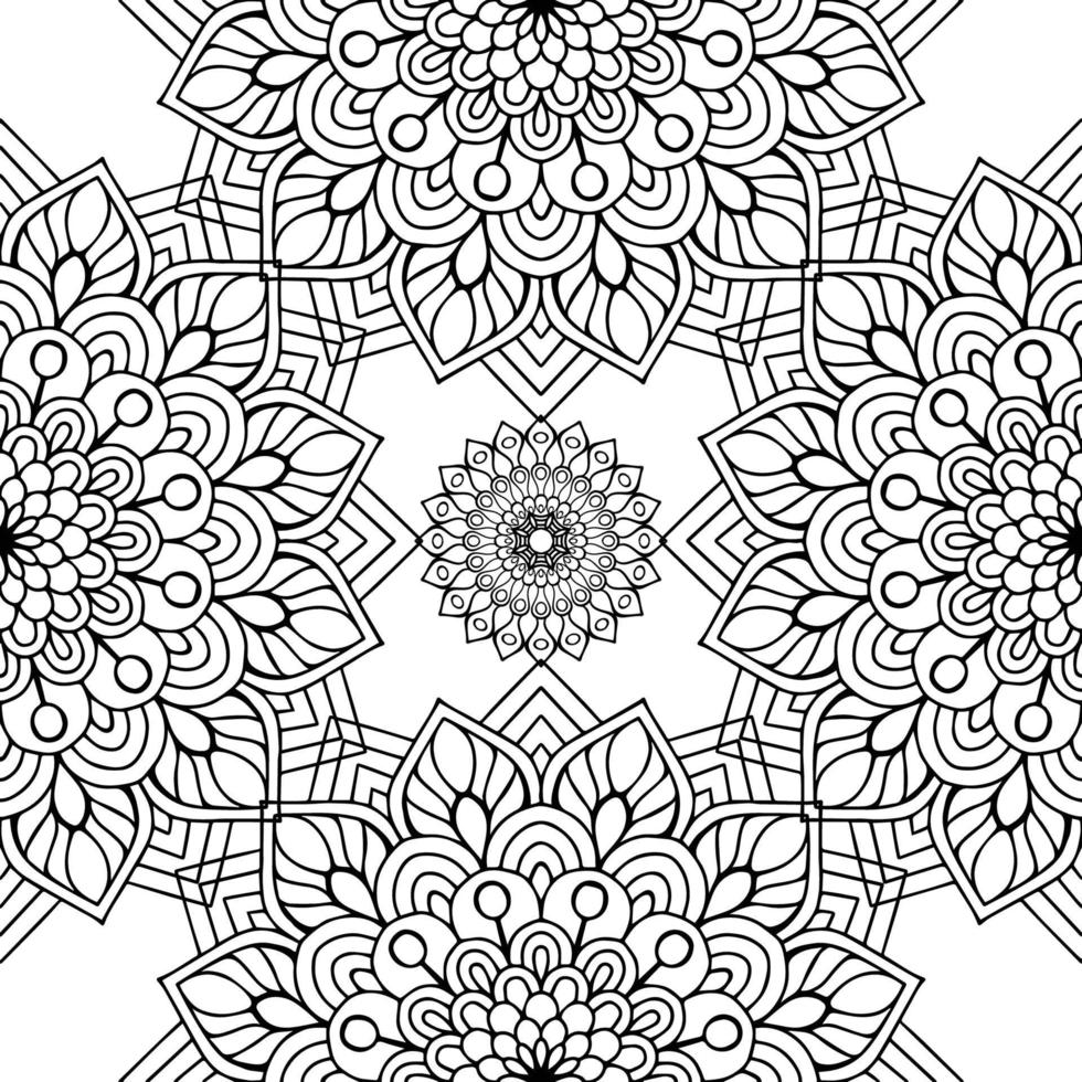 simple mandala art icon vector logo
