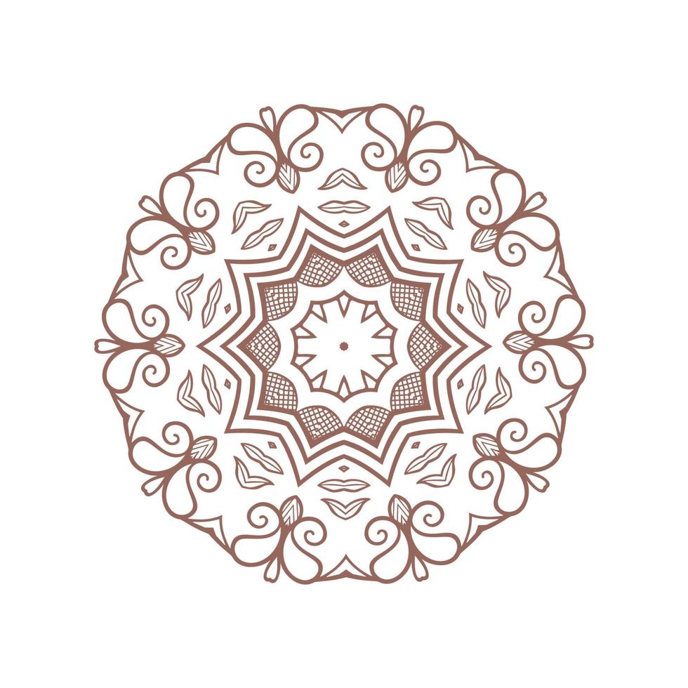 logotipo de vector de icono de arte de mandala simple