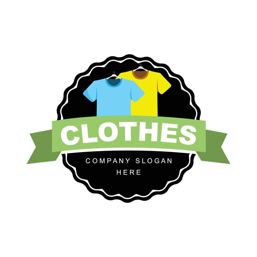 vector de logotipo de ropa elegante, ilustración de diseño de moda de hombres y mujeres