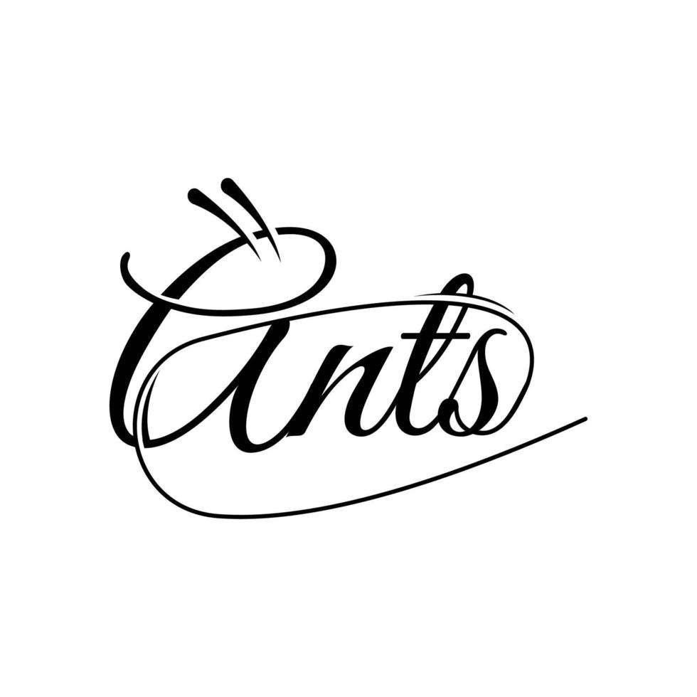 Ant Logo Design, Team and Compact Working Animals vector illustration