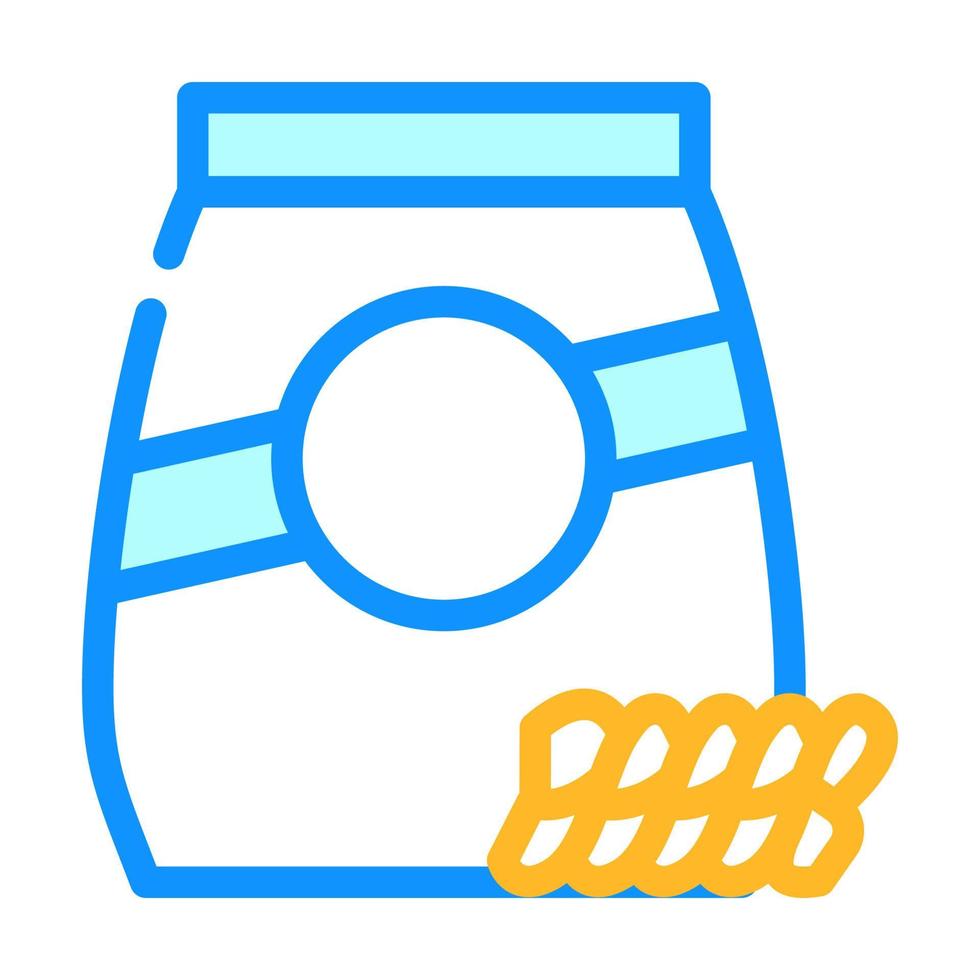 fusilli pasta color icon vector illustration