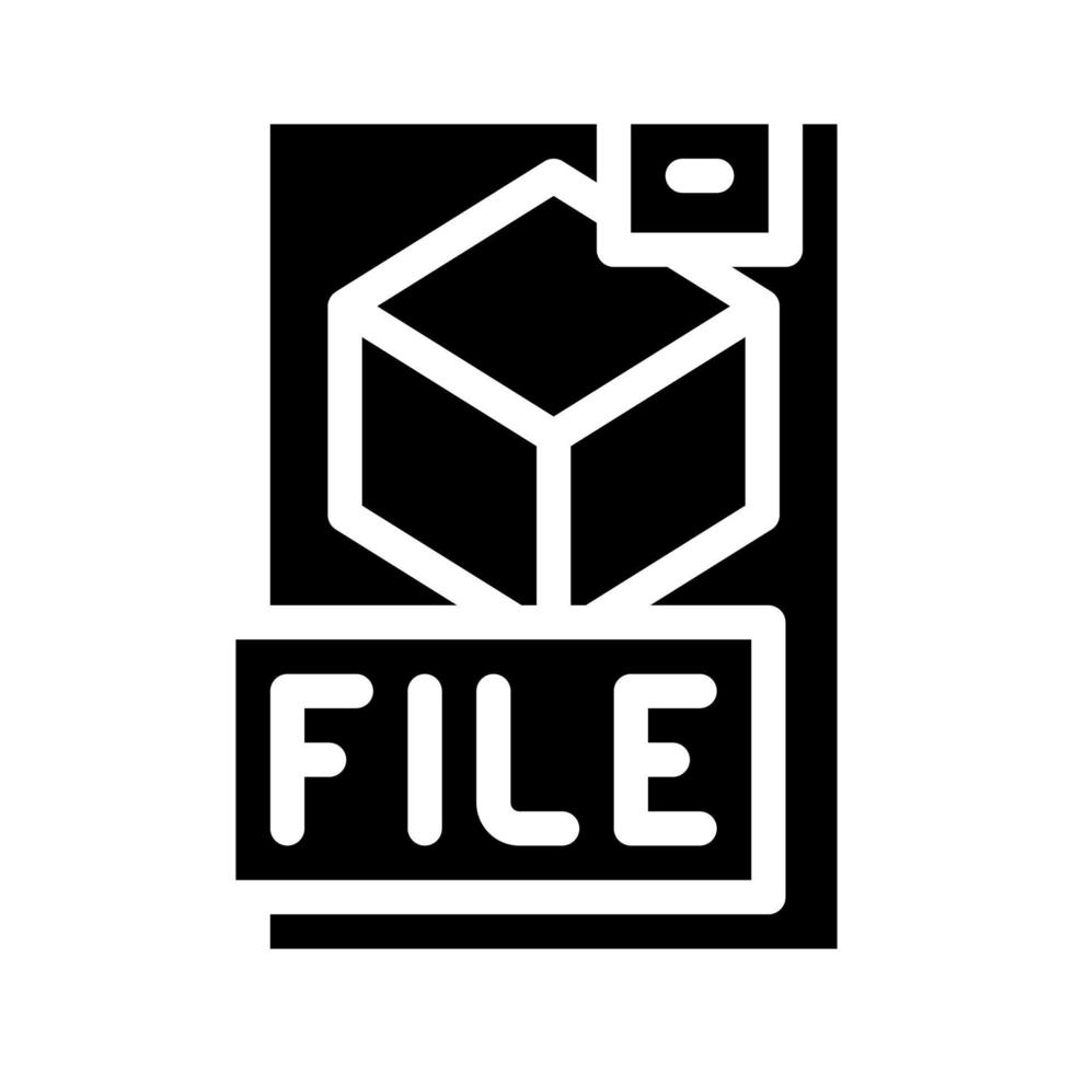 digital file production glyph icon vector illustration