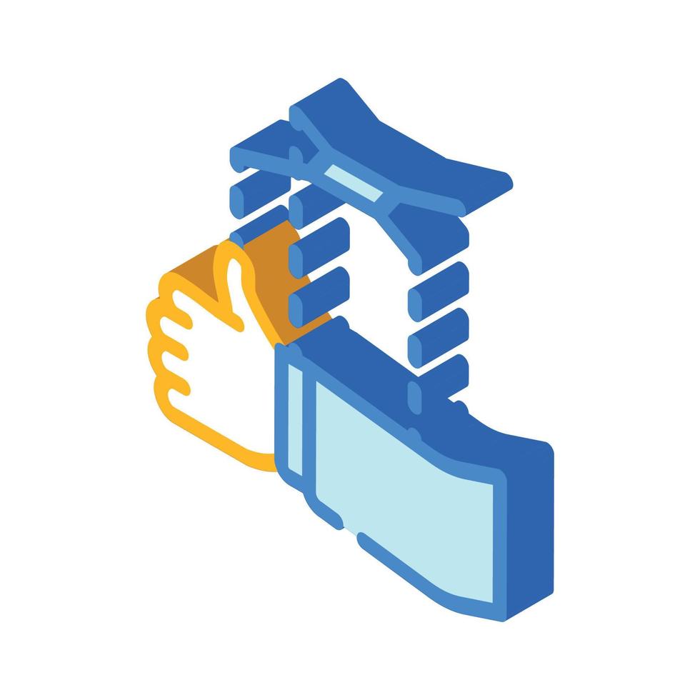 political puppet isometric icon vector illustration sign