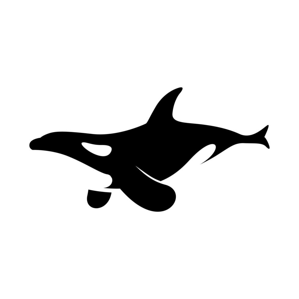 plantilla de vector de diseño de logotipo moderno de ballena azul