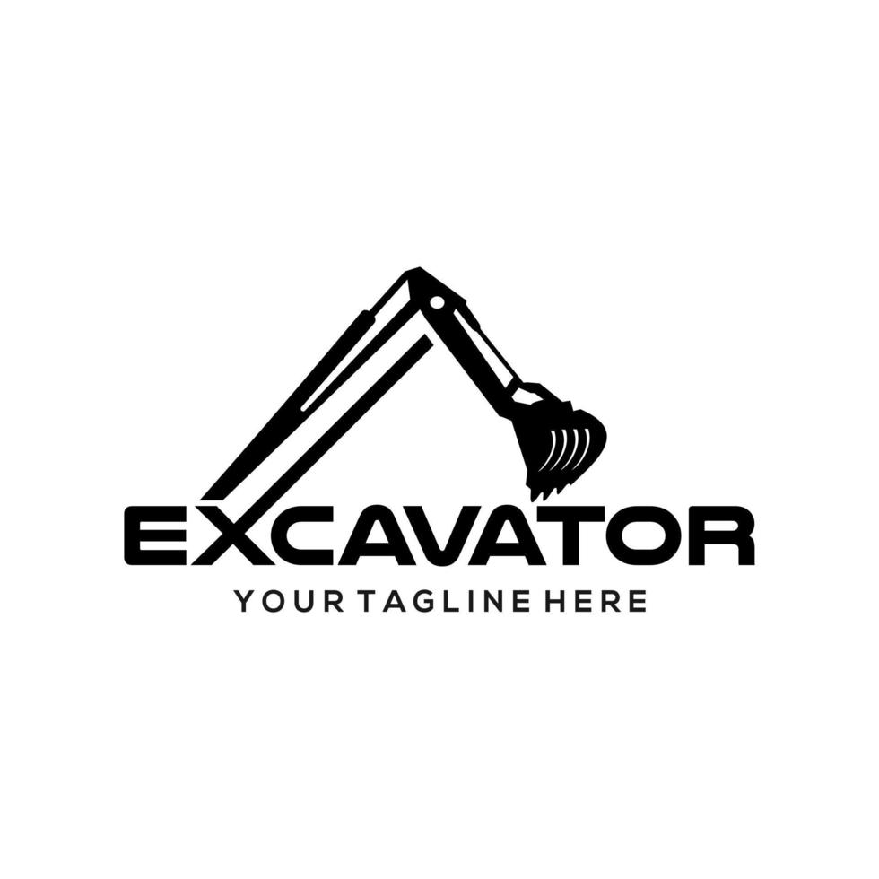 plantilla de vector de diseños de logotipo de excavadora