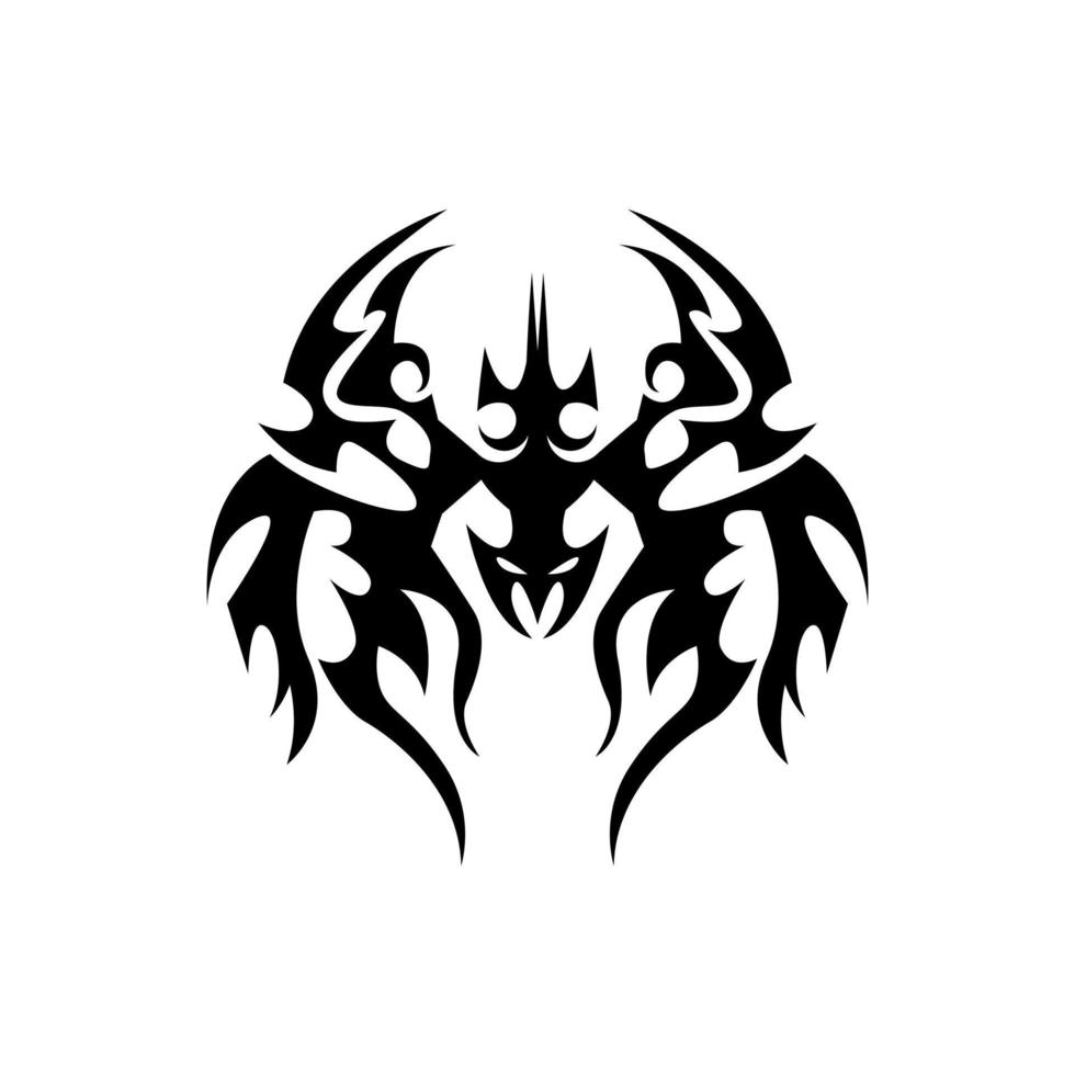 imagen vectorial de arañas tribales abstractas. diseño de vectores tribales de tatuajes