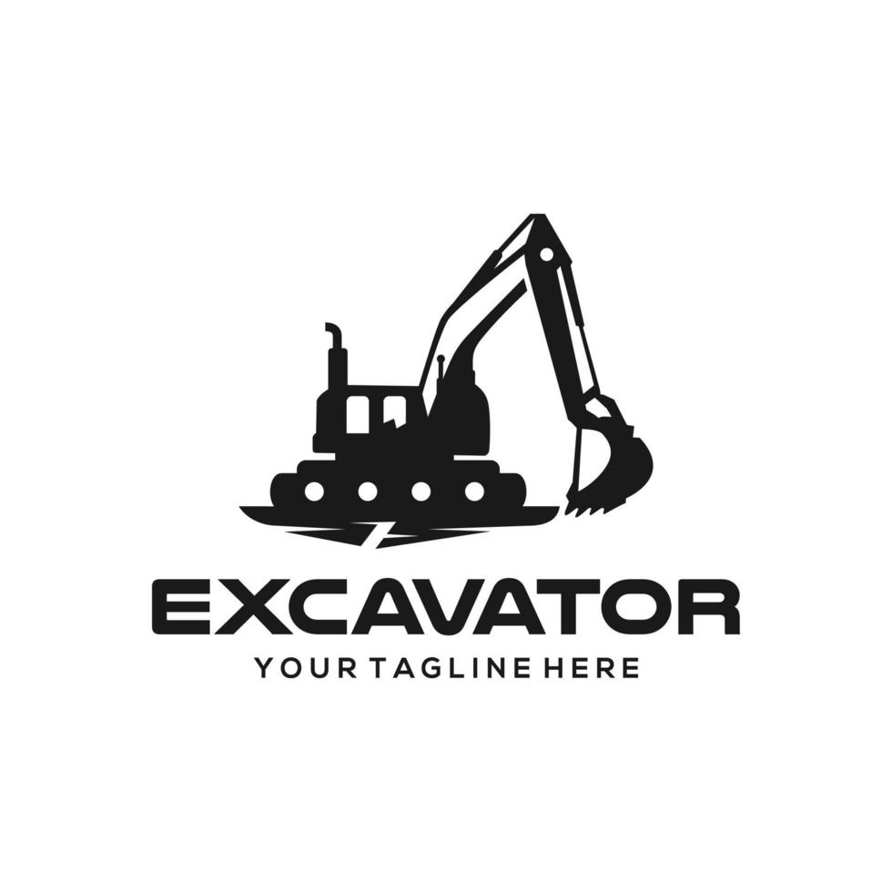 Excavator logo designs vector template