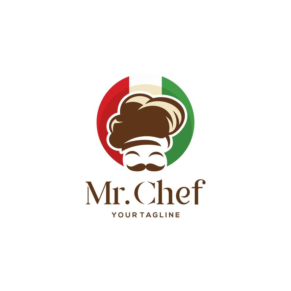 plantilla de vector de diseño de logotipo de chef