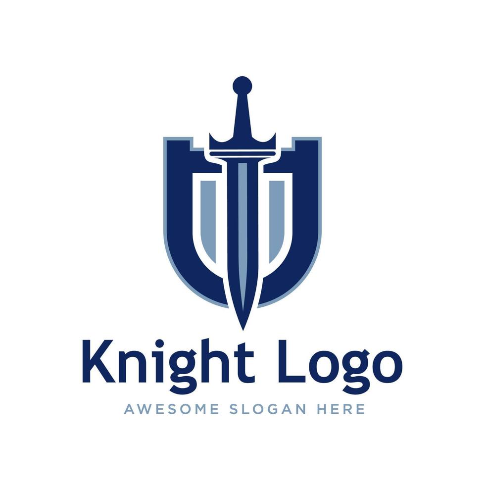 Warrior Knight Logo Stock Vector template