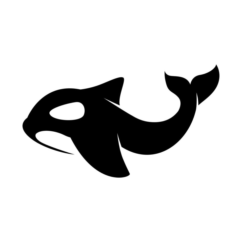 plantilla de vector de diseño de logotipo moderno de ballena azul