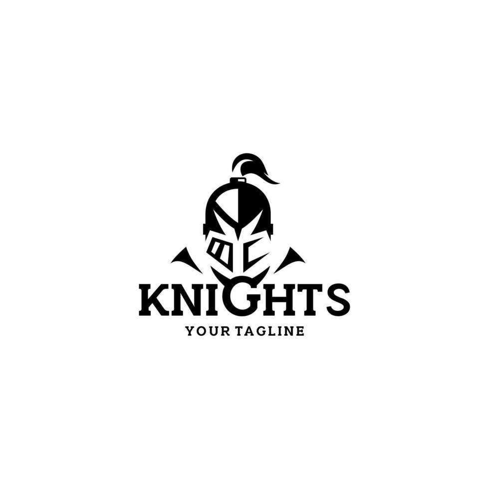 Knights Badge Logo Design Vector template