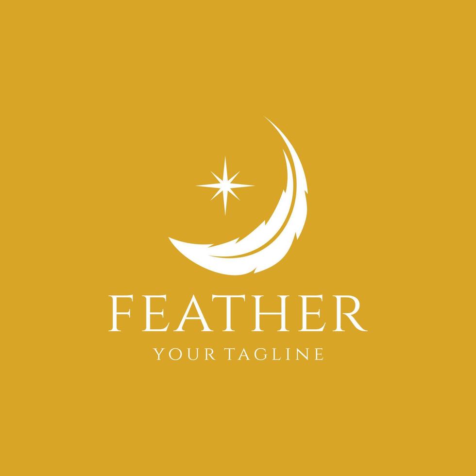 Quill Feather Pen Logo Elegant design vector template. Law, Legal, Lawyer, Copywriter, Writer. Stationary Logotype concept icon