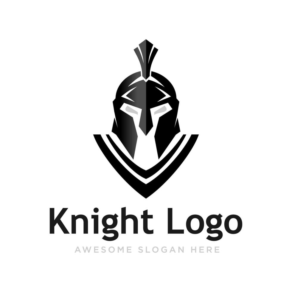 Warrior Knight Logo Stock Vector template