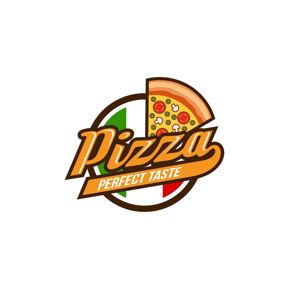 Pizza logo design template vector illustration