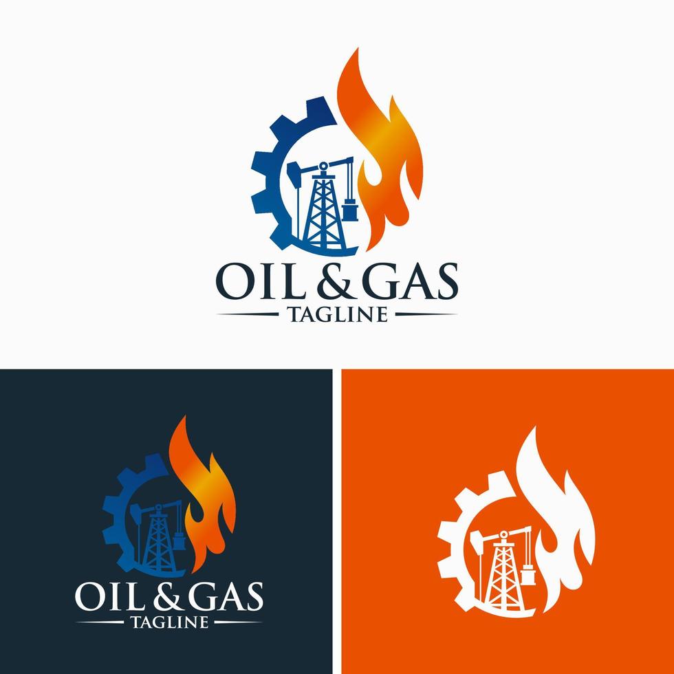 Oil and Gas Industry Logo Template vector