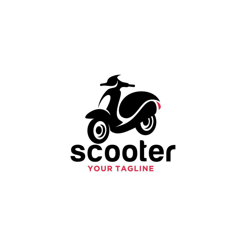 plantilla de vector de diseño de logotipo de scooter