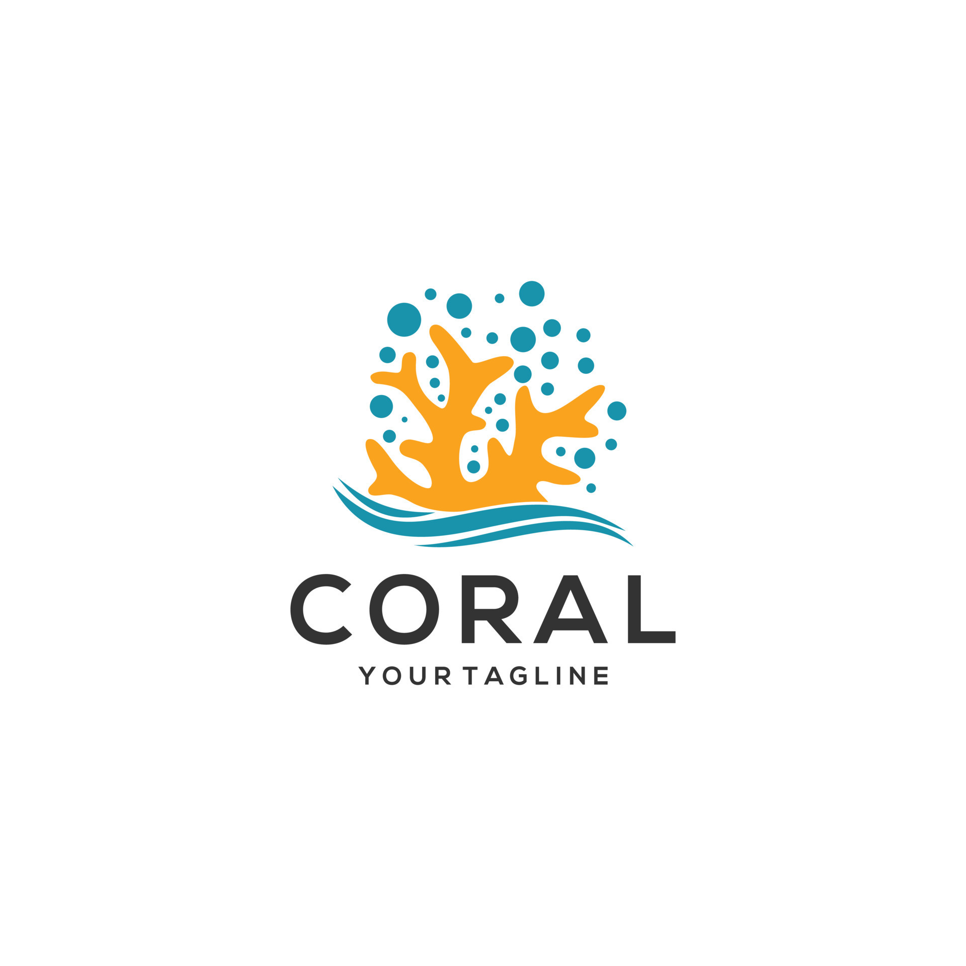 plantilla de vector de diseño de icono de logotipo de coral 7944295
