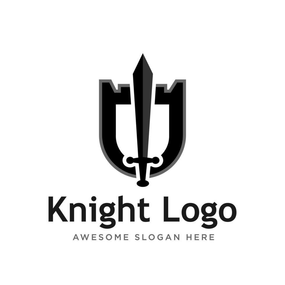 Warrior Knight Logo Stock Vector template