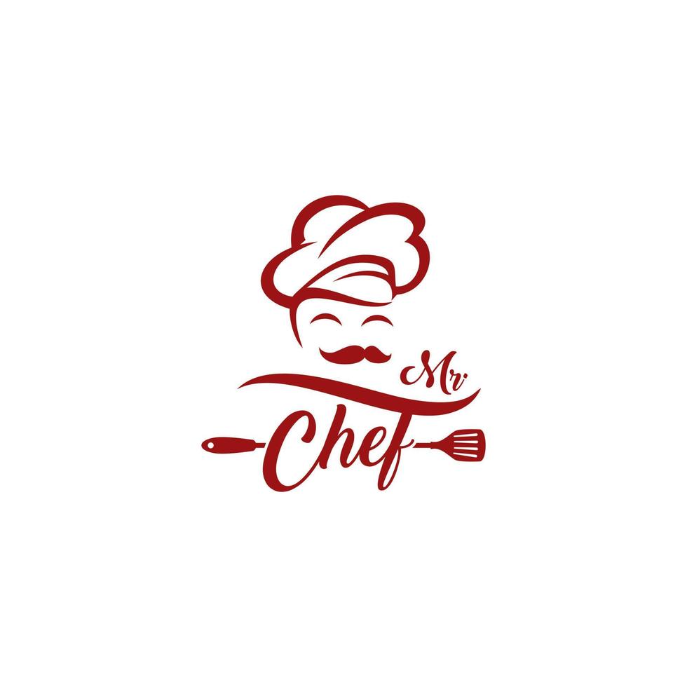 plantilla de vector de diseño de logotipo de chef