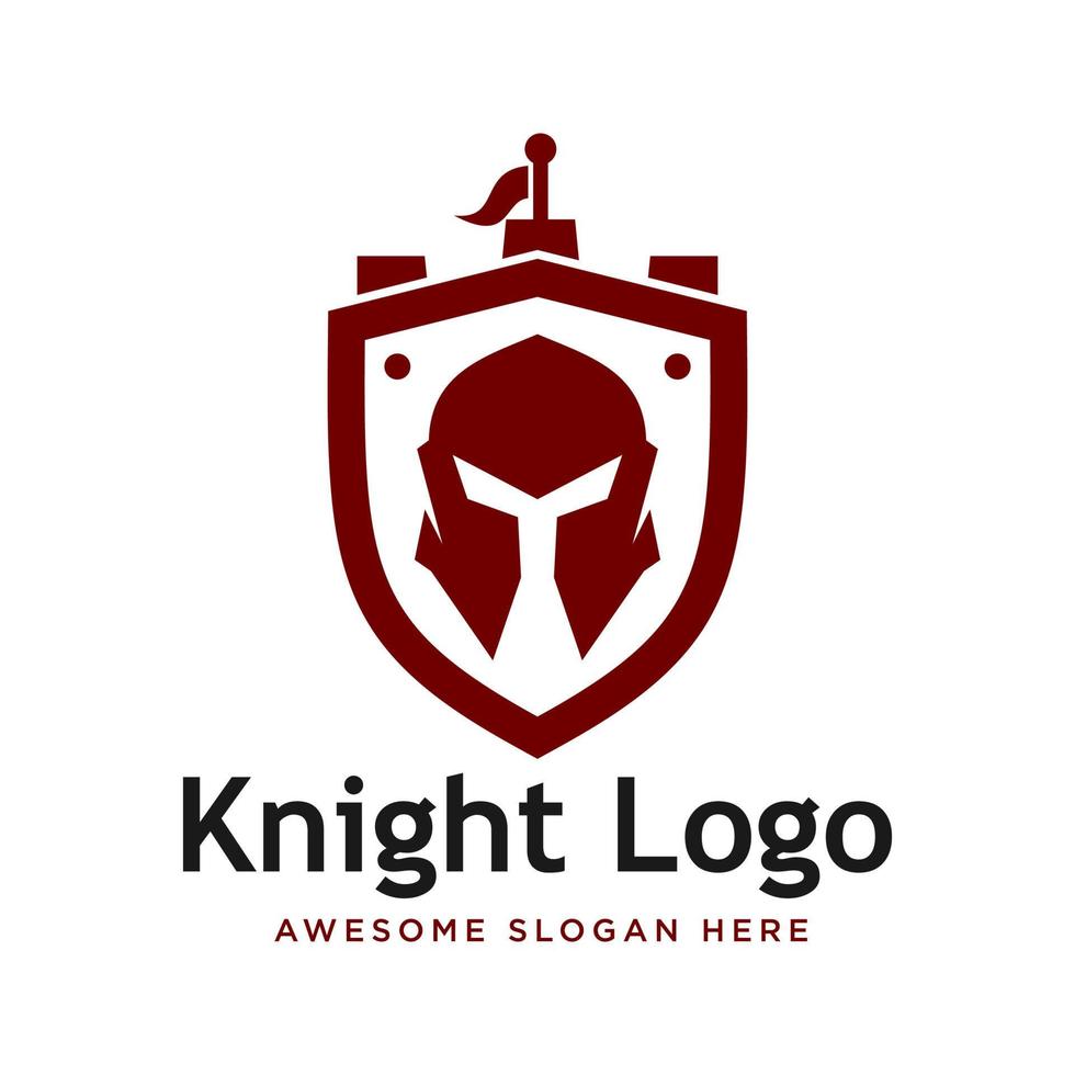 Warrior Knight Logo Stock Vector template