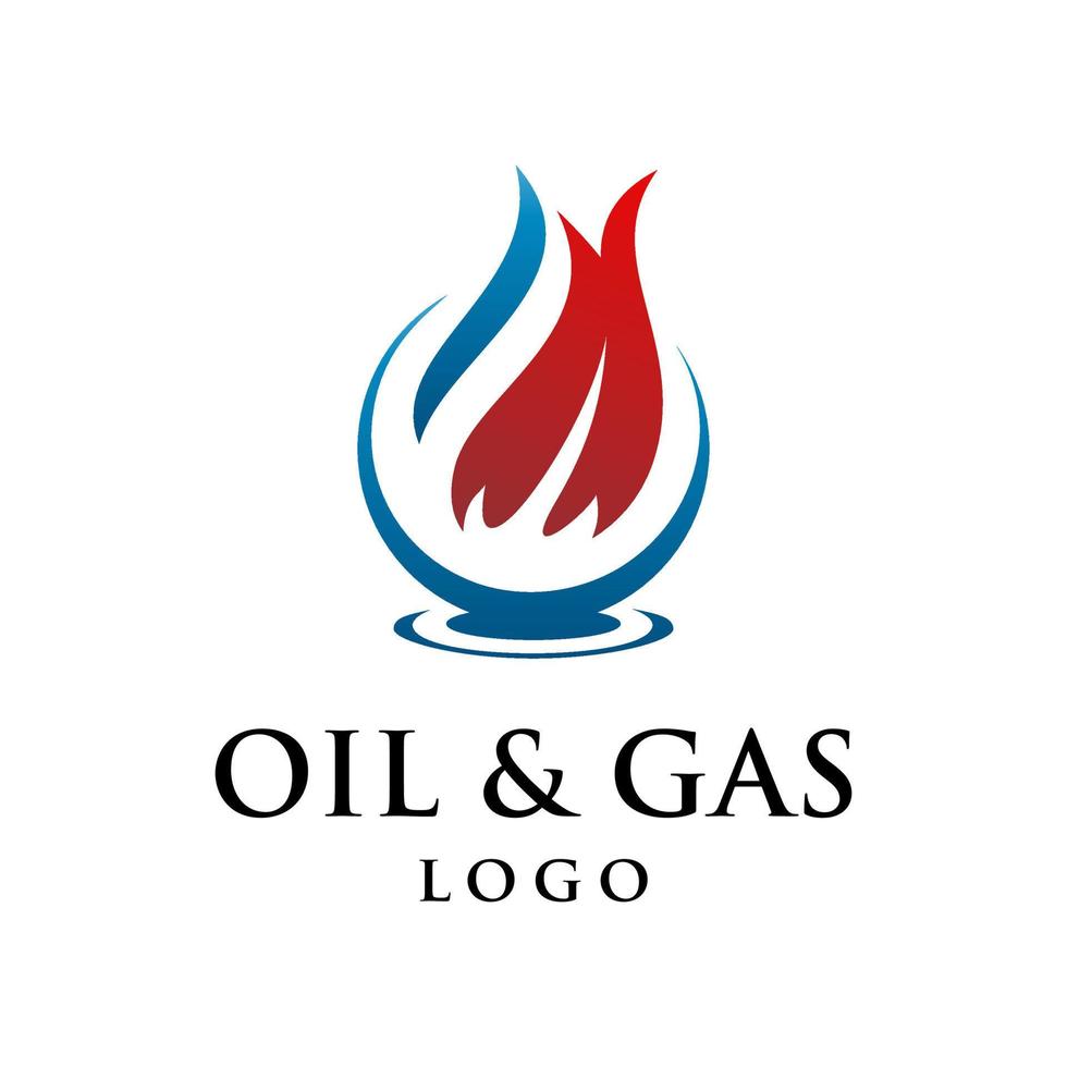 plantilla de logotipo de la industria del petróleo y el gas vector