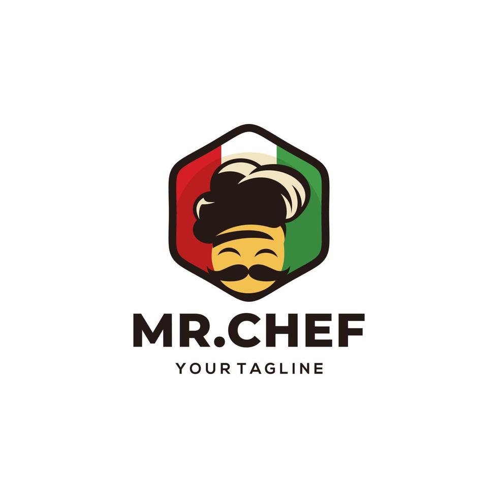 plantilla de vector de diseño de logotipo de chef