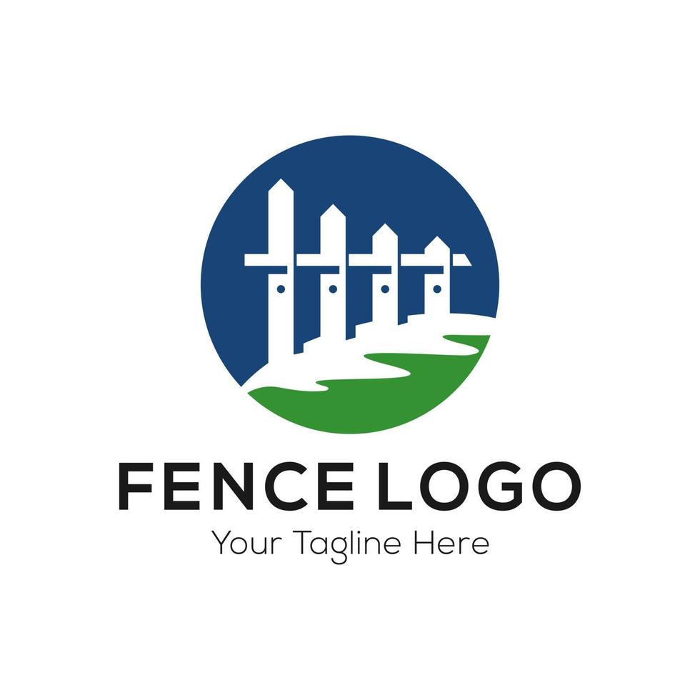 Fence Logo Design Vector Template. Vector Illustration