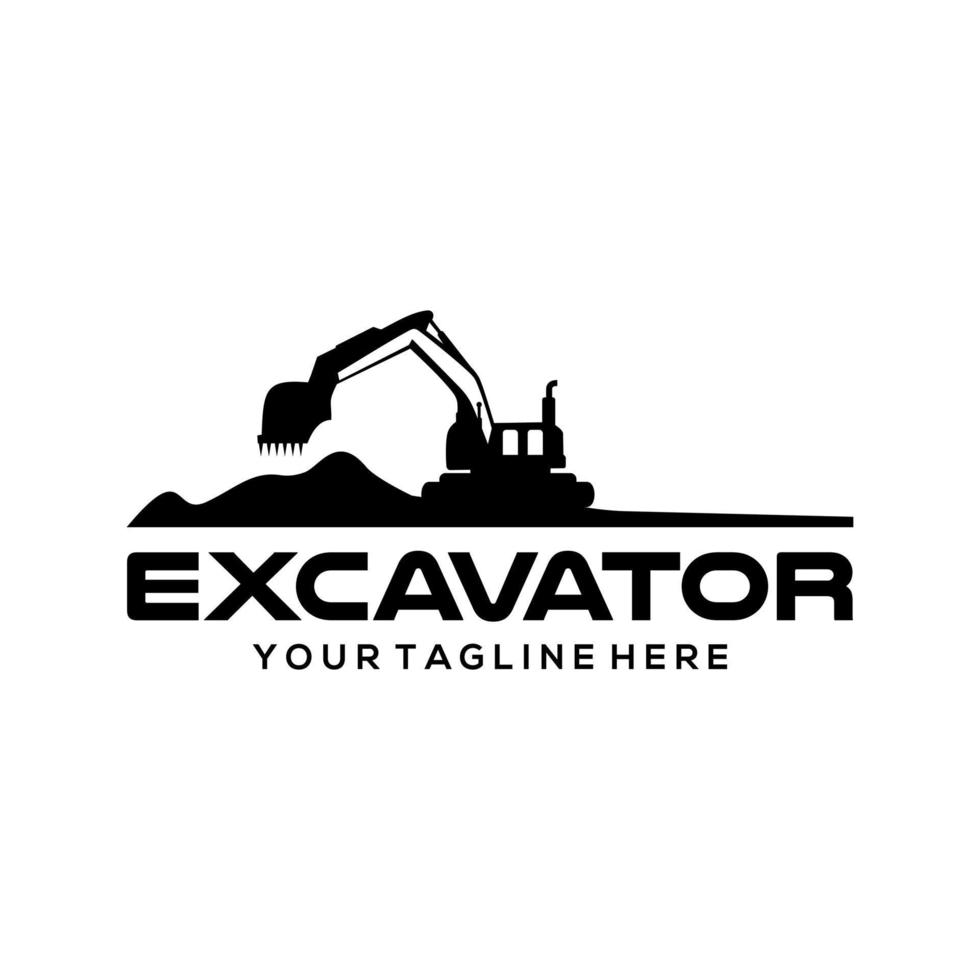 Excavator logo designs vector template