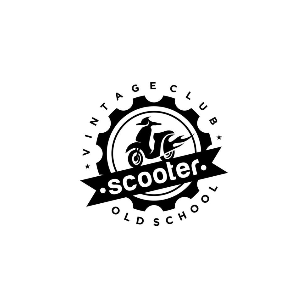 plantilla de vector de diseño de logotipo de scooter