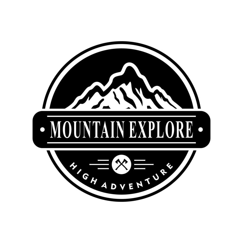 Mountain Logo Template. Vector Illustration.