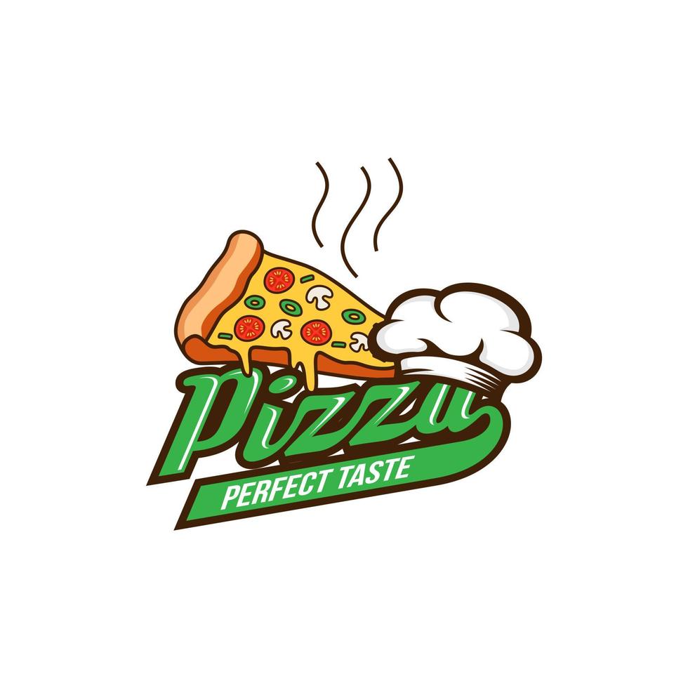 Pizza logo design template vector illustration