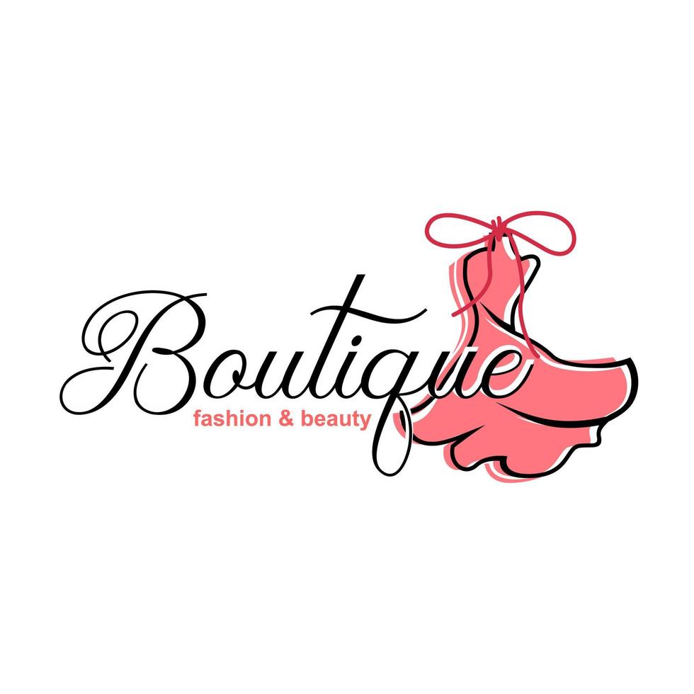 plantilla de vector de diseño de logotipo boutique