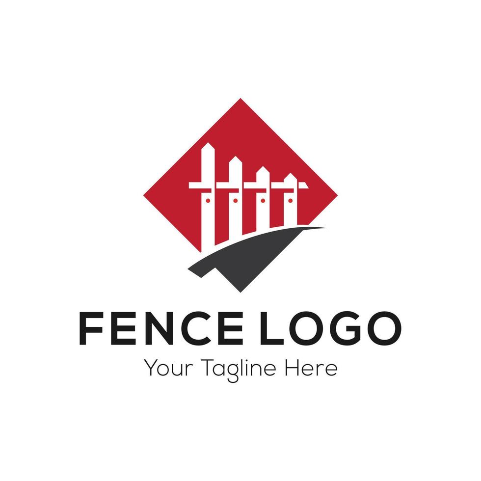 Fence Logo Design Vector Template. Vector Illustration