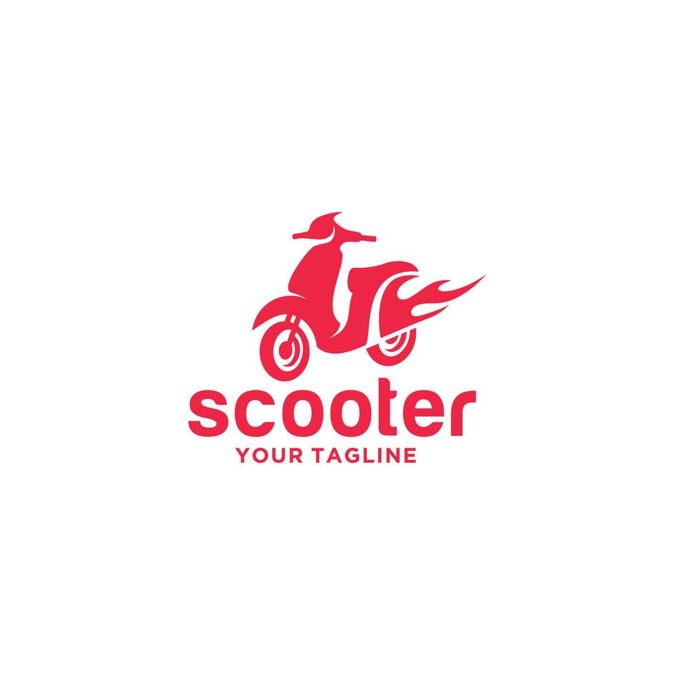 plantilla de vector de diseño de logotipo de scooter