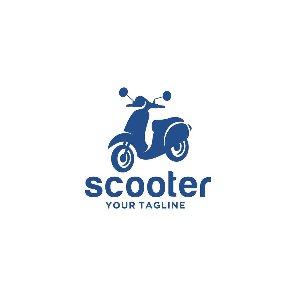 plantilla de vector de diseño de logotipo de scooter